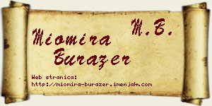 Miomira Burazer vizit kartica